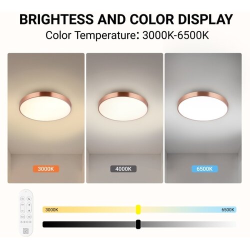  Immax NEO 07321L-LED stropna svetiljka NEO LITE SEMPLICI, prigu&amp;scaron;iva, 36 W / 230 V, prečnik 40 cm, bakarna, s daljinskim upravljačem Slike