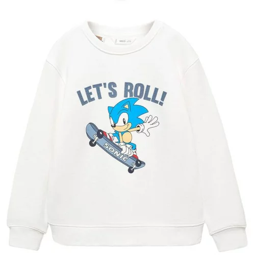 MANGO KIDS Sweater majica 'Sonicsk' bež / plava / tamno plava / bijela melange