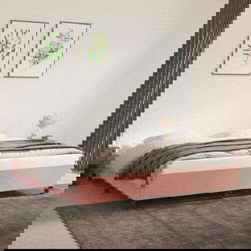 vidaXL Okvir za krevet ružičasti 200x200 cm baršunasti Cijene