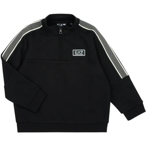 Ea7 Emporio Armani 7 LINES SWEATSHIRT Crna