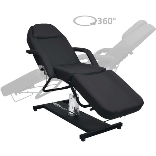 VidaXL Masažna miza črna 180x62x(87-112) cm Slike