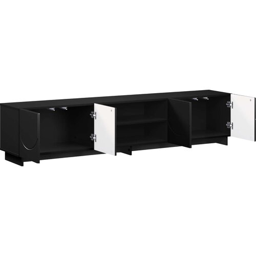  TV stalak 180 x 34,5 x 40 cm Crna Konstruirano drvo Slike