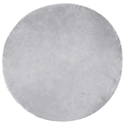 vidaXL lažna ovčja preproga siva 100 x 100 cm poliester Cene