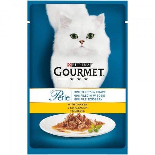 Purina gourmet Perle Vlažna hrana za mačke piletina 85 g Slike