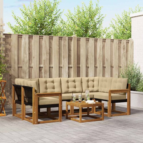  Set vanjskih sofa 7 kom. Prirodna i bež Cene