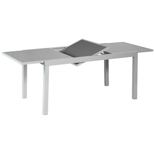 Gardenson Raztegljiva Vrtna Miza Ambia, Steklo, Aluminij, 140-200x90 Cene