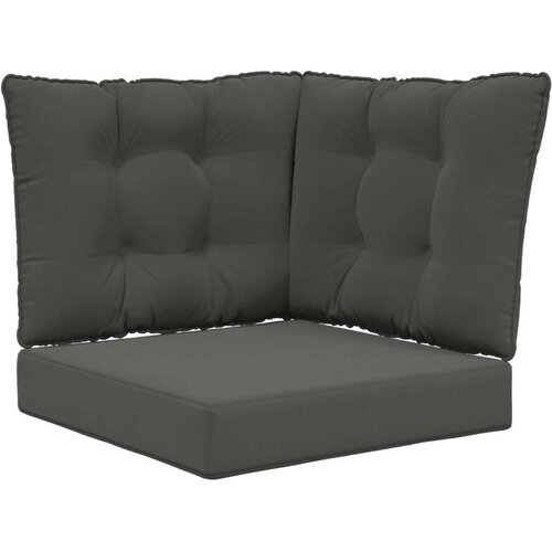  Jastuk za vanjsku sofU 3 pcs Antracit Poliester - Antracit 60 x 60 cm 1x sjedalo +1x naslon +1x bočna strana (2D s bartagom) Slike