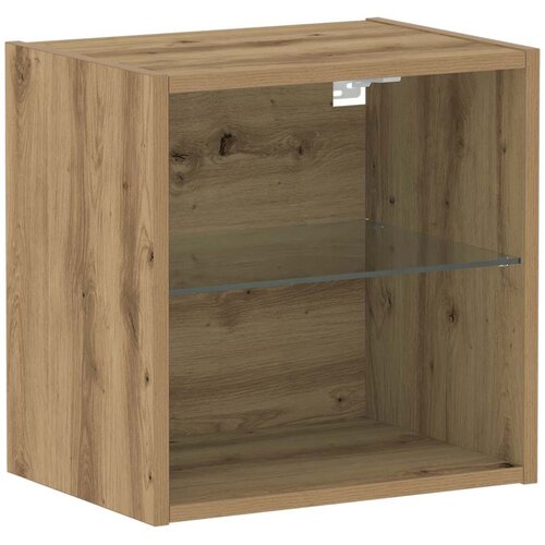  Floating Shelf with LED Light s policom Smeđa 40 x 28,5 x 40 cm Slike