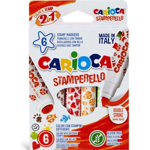 Carioca Stamperello Felt Tip Pens - 6 kos. Cene