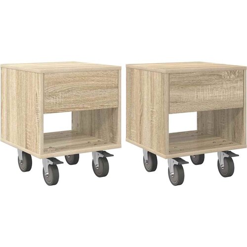  Noćni ormarić 2 pcs Sonoma hrast 40,5 x 40 x 48 cm Slike