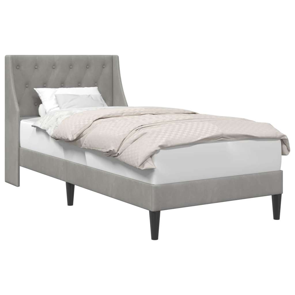  Okvir za krevet Svijetlo siva 90 x 200 cm Bar&amp;scaron;un - Svjetlosiva 90 x 200 cm Slike