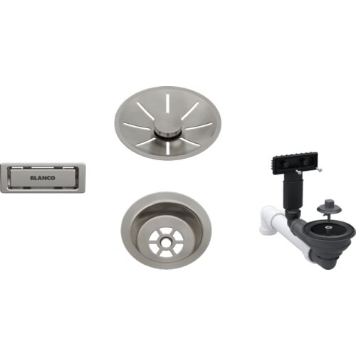 Blanco pribor SATIN PLATINUM InFino set 1x3,5" (čašica, InFino ukrasna rozeta, C-overflow preljev komplet), bez dalj.upr. Cijene