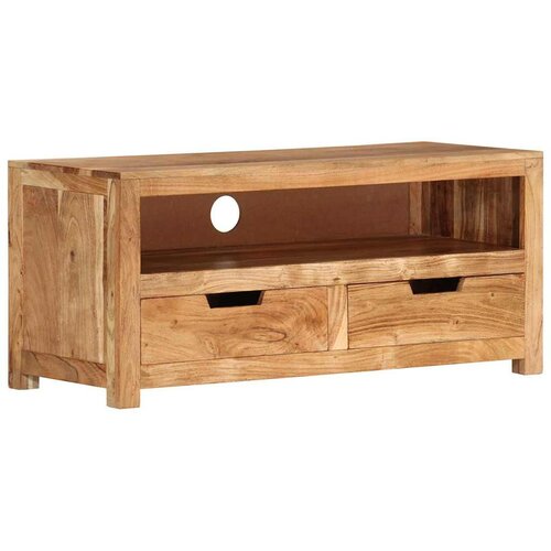  TV ormarić 88 x 35 x 40 cm od masivnog bagremovog drva Slike