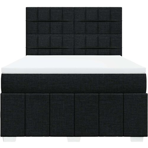 Krevet s oprugama i madracem crni 140x200 cm od tkanine Slike