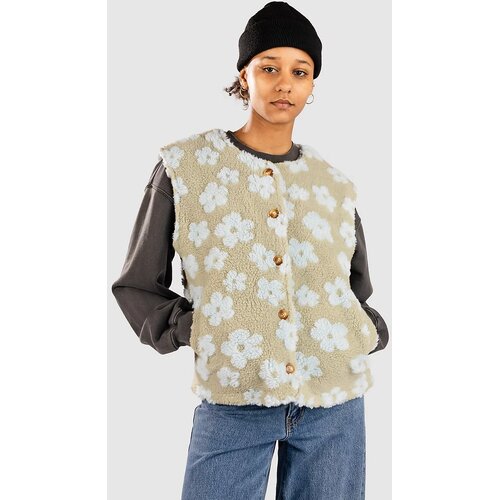 24COLOURS 90529A Green Flower Sherpa Brezrokavnik green Cene