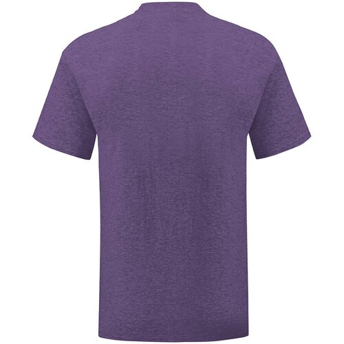 Fruit Of The Loom Purple men's t-shirt in combed cotton Iconic sleeve Cene