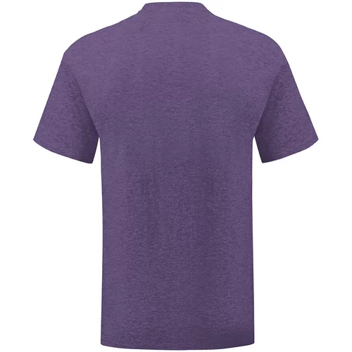 Fruit Of The Loom Purple men's t-shirt in combed cotton Iconic sleeve