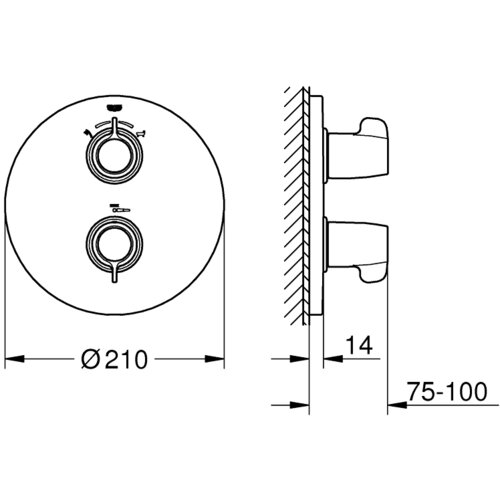Grohe termostatska pokrivna plošča za tuš Grohtherm Special (29095000) Cene