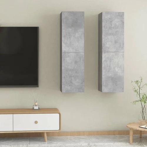 TV ormarići 2 kom siva boja betona 30 5 x 30 x 110 cm iverica