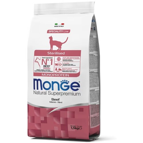 Monge cat monoprotein sterilised govedina 1.5 kg Cene