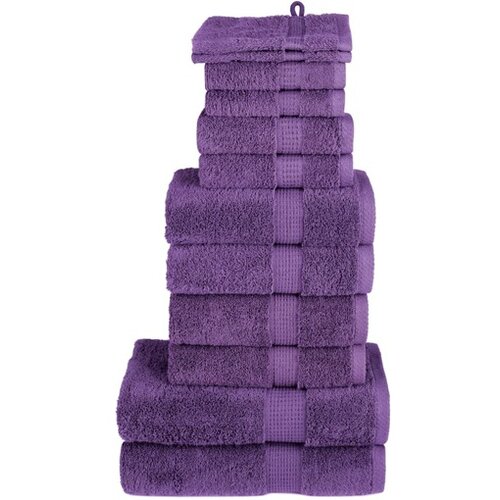 vidaXL 12-dijelni vrhunski set ručnika SOLUND ljubičasti 600 gsm Cijene