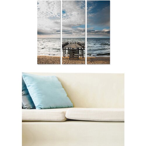 Wallity MDF135437124 multicolor decorative mdf painting (3 pieces) Cene