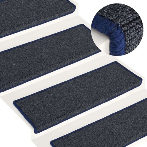  Tepisi za stepenice 15 kom 65x21x4 cm sivo-plavi Cijene