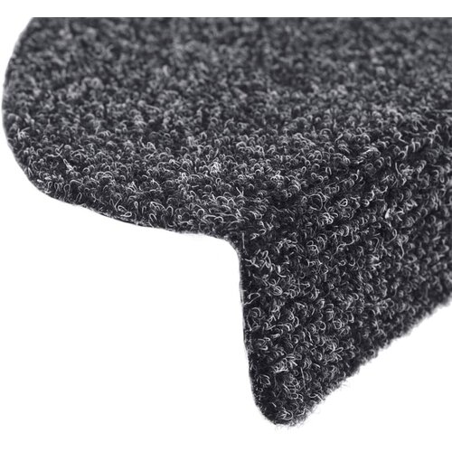  Prostirke za stepenice, samoljepljive, 10 kom., 65x21x4 cm, tamno sive, poluokrugle, velike Slike