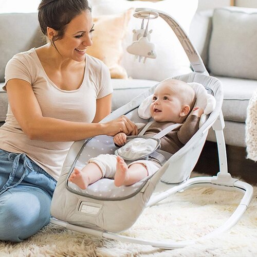 Kids II INGENUITY LEZALJKA &amp;trade; ROCKING SEAT&amp;trade; - CUDDLE LAMB&amp;trade; 12118 Slike