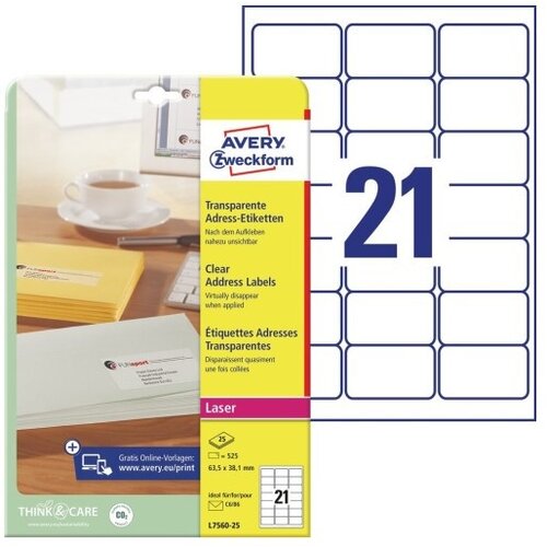 Zweckform Etikete zweckform l7560 1/25 63,5x38,1 mm Cene