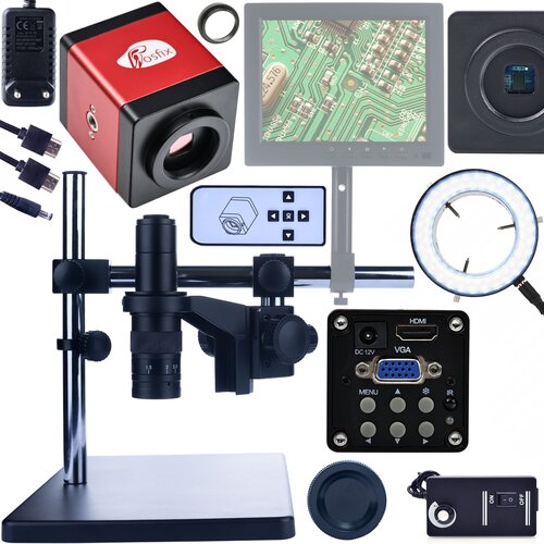 Rosfix digitalni mikroskop z nastavljivo roko earth pro MCEP-0.5X-PZRR+NASTAVLJIVA 56XLED mikroskopska svetilka+draco red mikroskopska kamera, (22084096) Cene