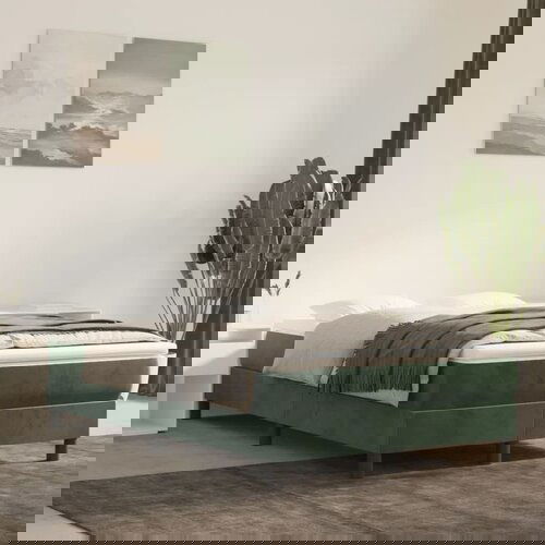 VidaXL Madrac s oprugama tamnozeleni 120x200x20 cm bar&amp;scaron;unasti Slike
