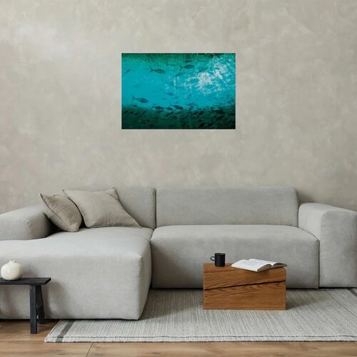  Plakat - Group of Dark Fish 90x60 Bez okvira Slike