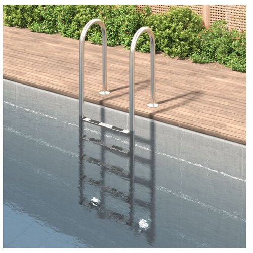  Ljestve za bazen 54 x 38 x 211 cm od nehrđajućeg čelika 304 Slike