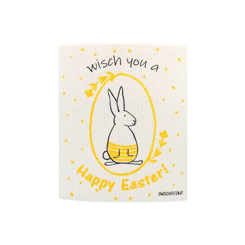 OWOSCHFETZN Gobasta krpa &amp;quot;Happy Easter Bunny Fanny&amp;quot; - oranžna Slike