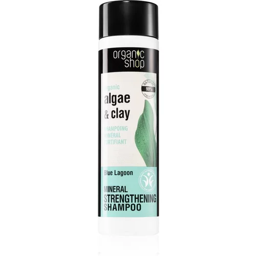Organic Shop Organic Algae & Clay mineralni šampon za lomljivu kosu 280 ml