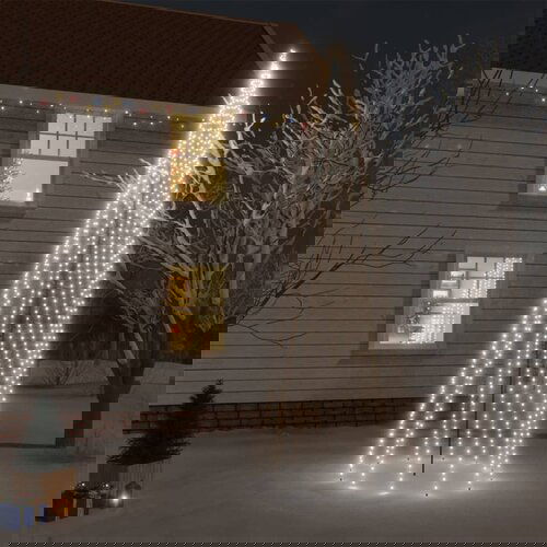 vidaXL Božično drevo s konico 732 hladno belih LED lučk 500 cm Cene