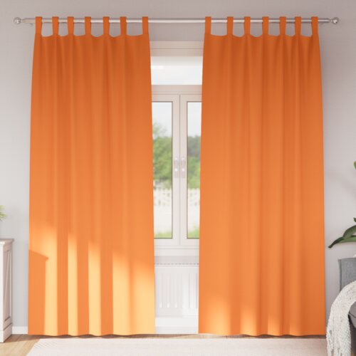  Zavjese za zamračivanje 2 pcs Svijetla narančasta 225 x 140 cm Slike