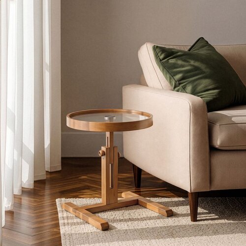 Hanah home pomoćni sto opus yuvarlak 40, 40 cm, orah Cene