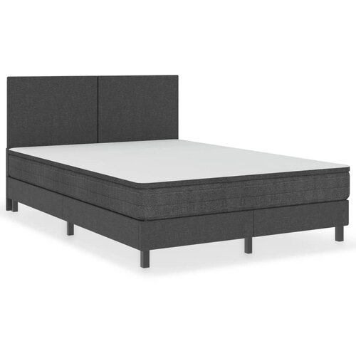 Maison Chic Posteljni Okvir - Dvoposteljna postelja boxspring sivo blago 160x200 cm, (22080976) Cene