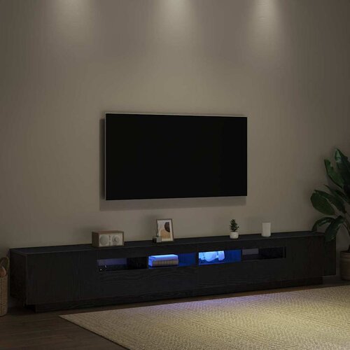  Set TV komoda 3 pcs Crna 260 x 35 x 40 cm Konstruirano drvo Slike