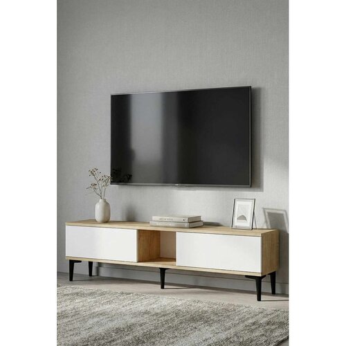 Hanah home TV komoda Didema 150, 150 cm, hrast Sapphire / bela Cene