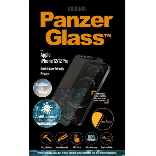Panzerglass zaštitno staklo Case Friendy CamSlider Privacy AB za iPhone 12/12 Pro Slike