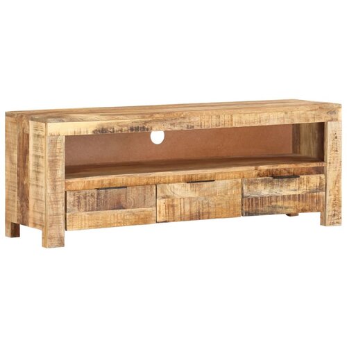 VidaXL TV omarica 110x30x40 cm robusten mangov les Slike