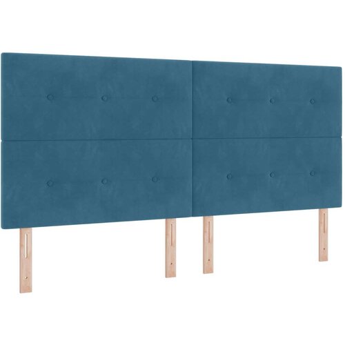  Krevet na podlozi s madracem i klupom Tamno plavi 200x200 cm Bar&amp;scaron;un Slike