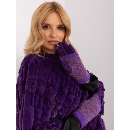 Wool Fashion Italia Gloves-AT-RK-2310.91-dark purple Cijene