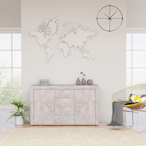 VidaXL Komoda betonsko siva 120x36x69 cm iverna plo&amp;scaron;ča Slike