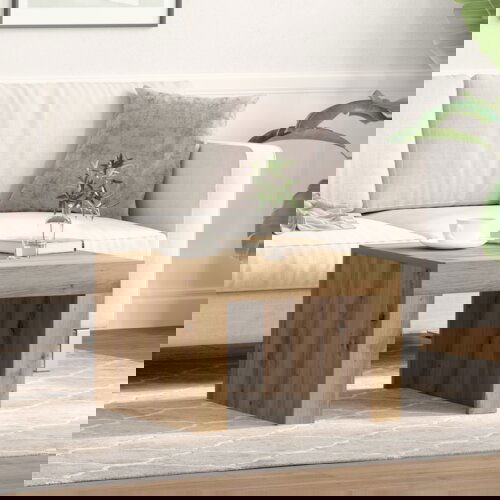 vidaXL Klubska miza artisan hrast 50 x 50 x 35 cm Konstruiran les Cene