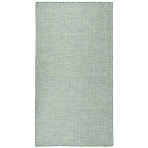 vidaXL Zunanja preproga plo&scaron;čato tkanje 80x150 cm turkizna, (20668874) Cene
