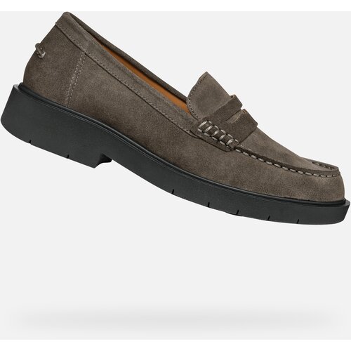 Geox Dark grey women's moccasins Spherica ec1 - Women's Cene